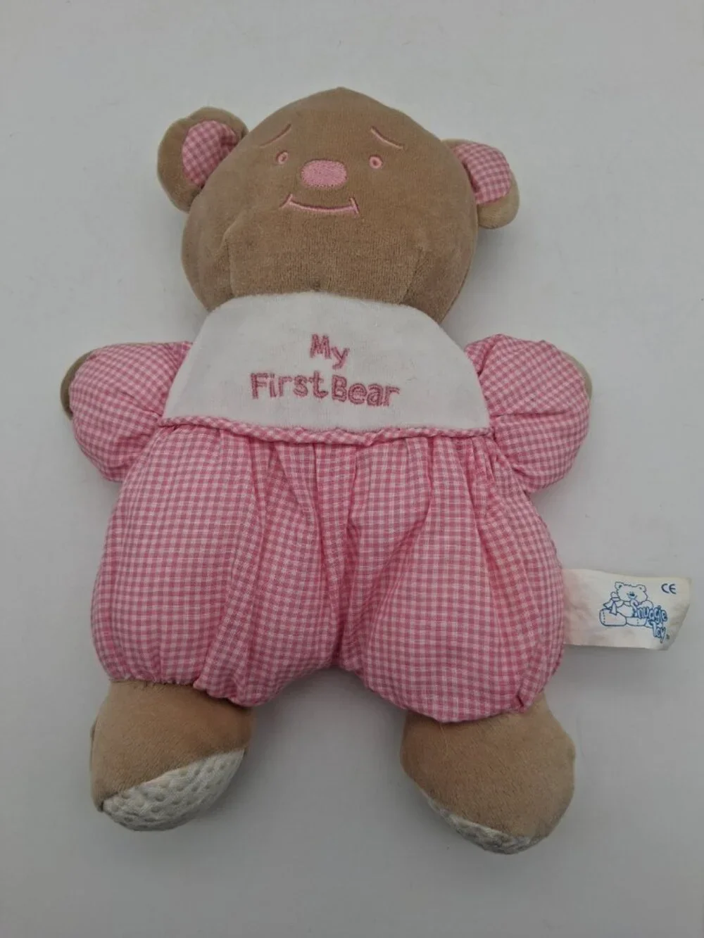 MY First Bear Rattle Snuggie Toy Pink 10